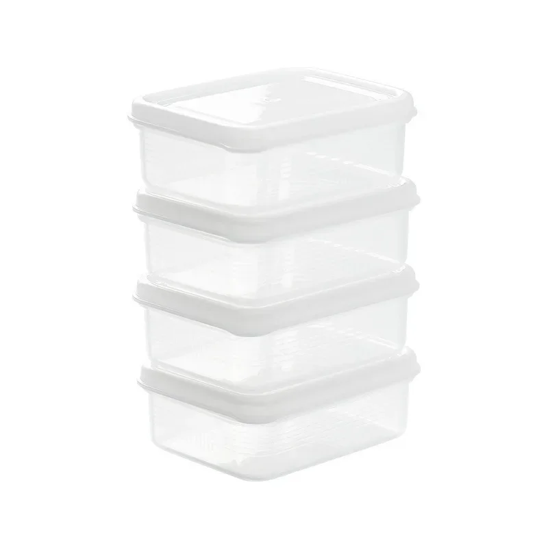 1 Set 100/200ml Food Storage Container with Lid Preservation Refrigerator Food Fruit Storage Box Kitchen Household Supplies