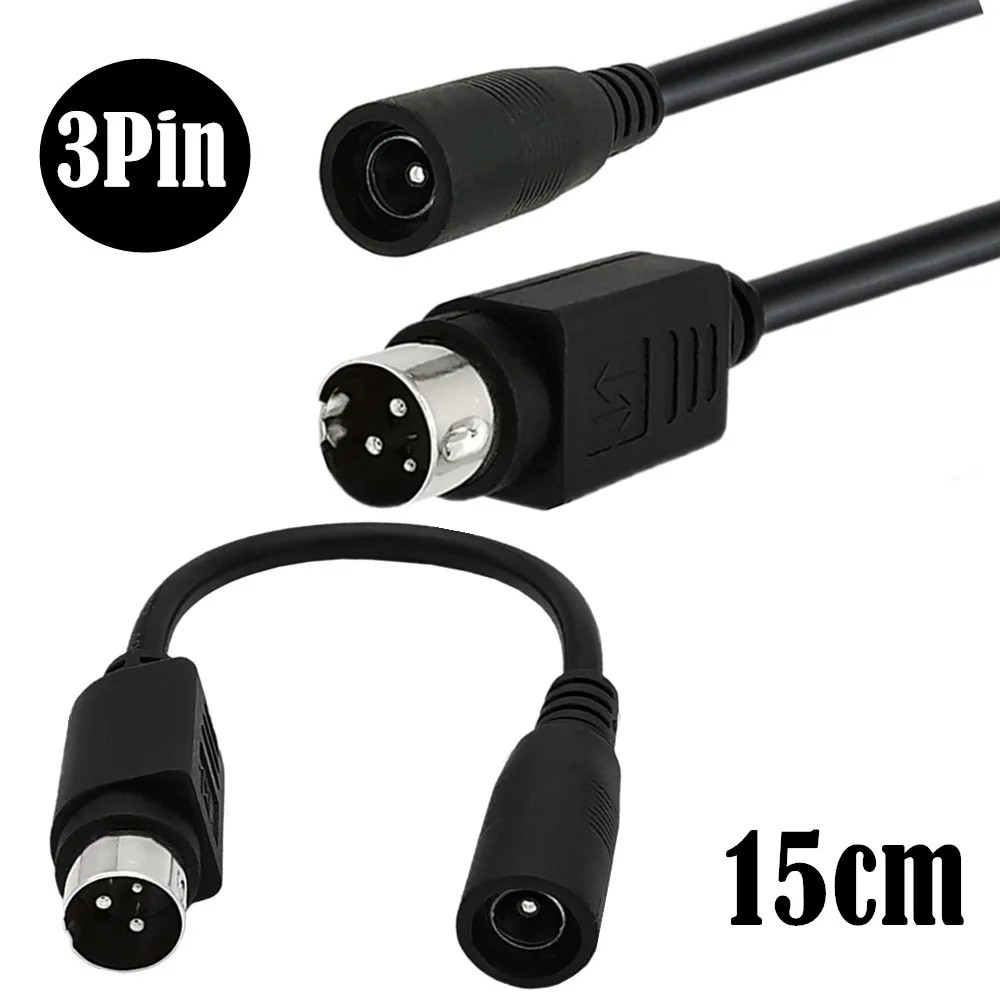 DC 5.5x2.5/5.5x2.1 Connector Female To 3Pin 4-Pin Round Mouth 3Pin 4Pin To 5.5 2.1mm 2.5mm Plug Printer Power Adapter Cable Cord
