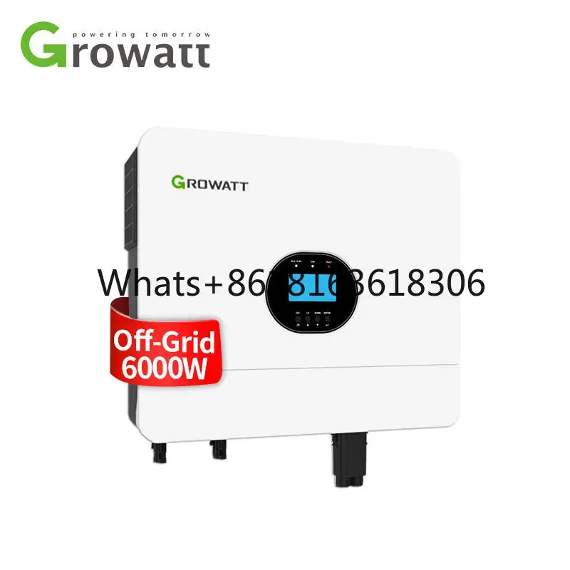 GROWATT Most Efficiency SPF 6000ES Plus 230VAC 50/60Hz 6KW Off Grid Solar Inverter for 48V Battery