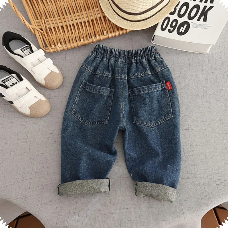 Fashion Kids spring autumn jeans Korean style ripped long pants for boys children's autumn casual Denim pants