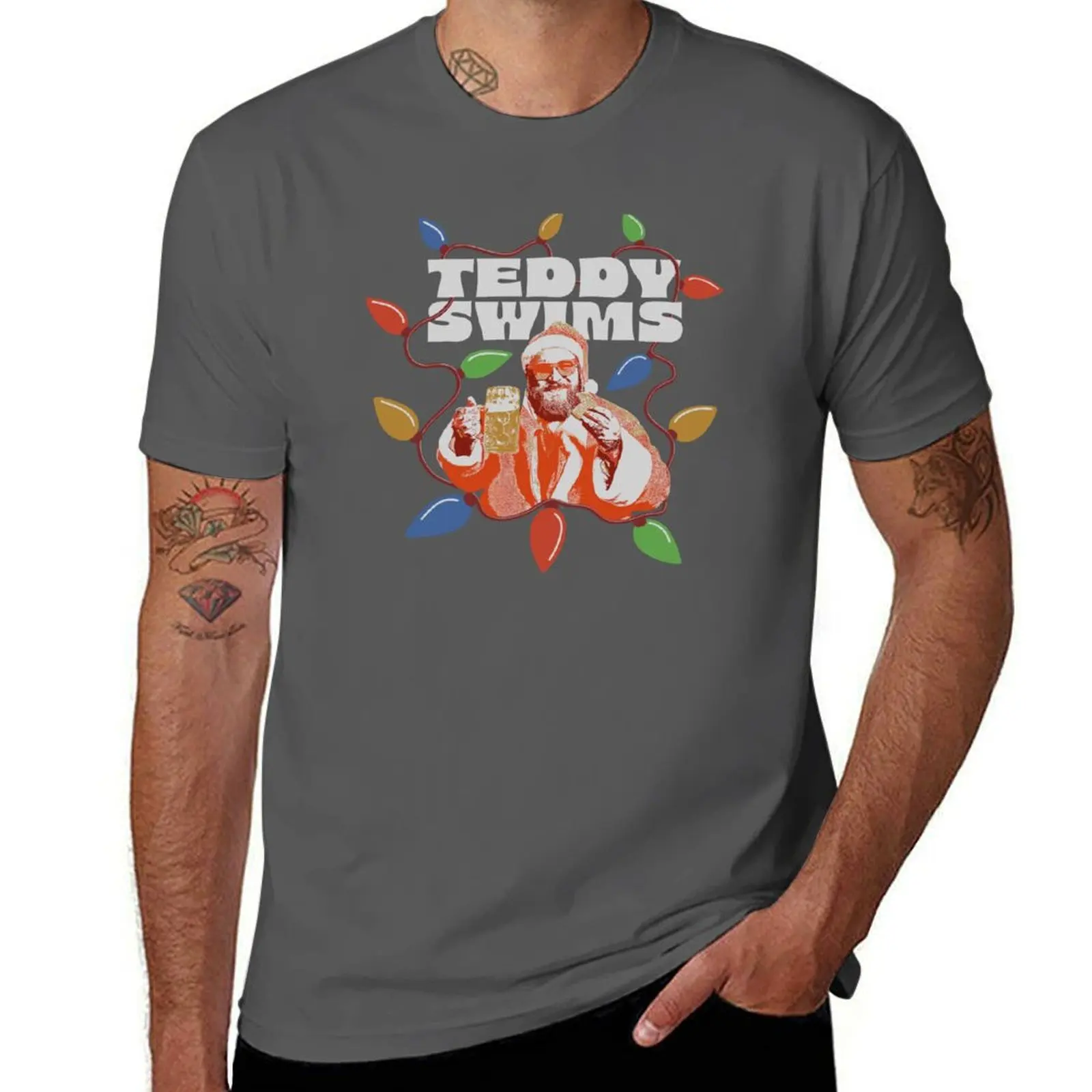 

Teddy Swims Kegsmas T-Shirt man t shirt summer t shirts with prints funny t shirts cotton T-Shirt