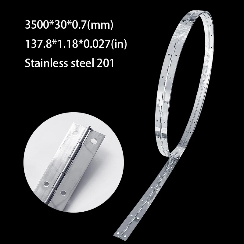 مفصل بيانو 3.5 متر 138 بوصة مفصلات مستمرة من الفولاذ المقاوم للصدأ شديدة التحمل ذهبية للخزائن باب القارب البحري، سمك أوراق 0.03 بوصة