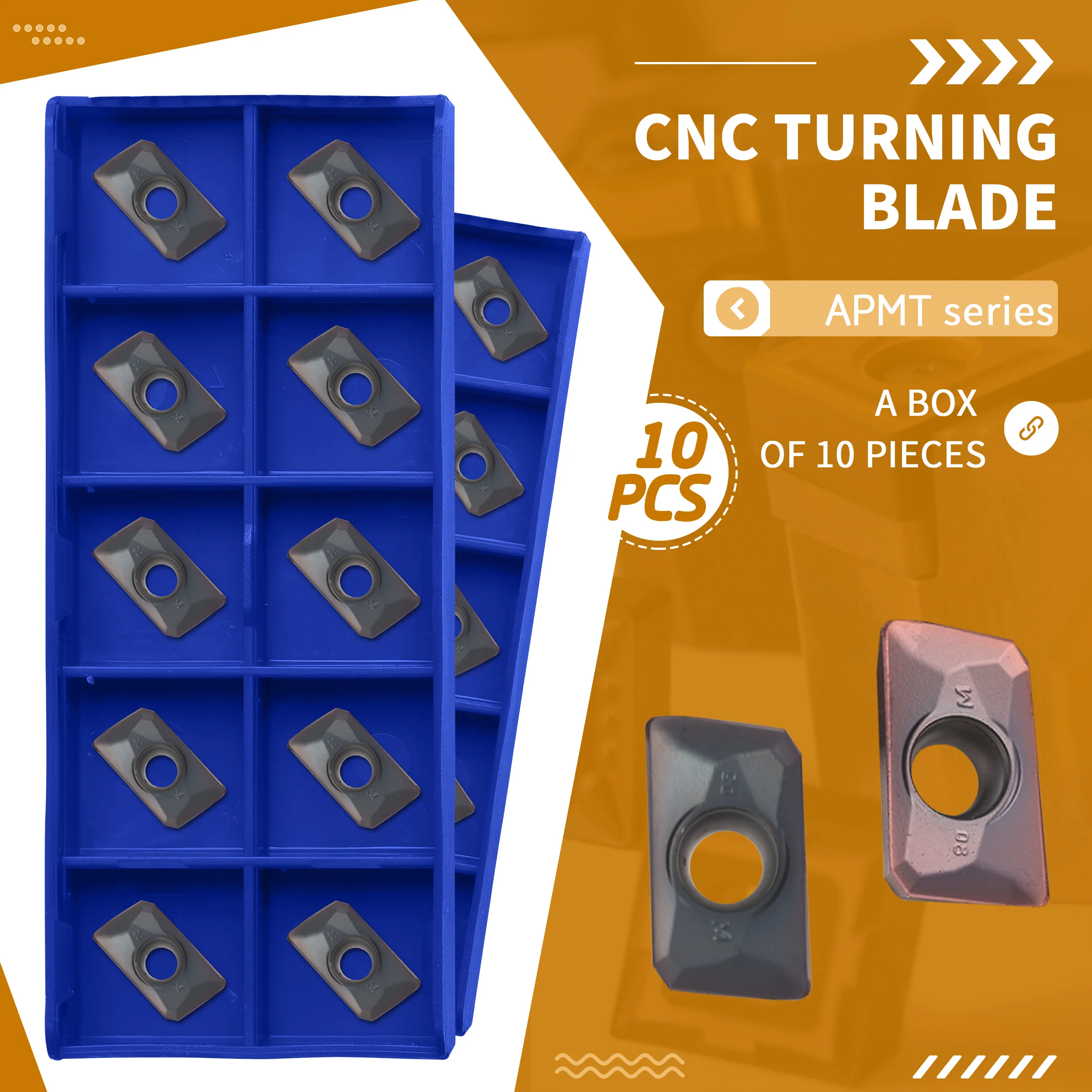 10PCS APMT1135PDER YBG202 High-quality Carbide Milling Insert APMT160408PDER YBG202 YBG205 CNC Lathe Turning Tool Milling Cutter