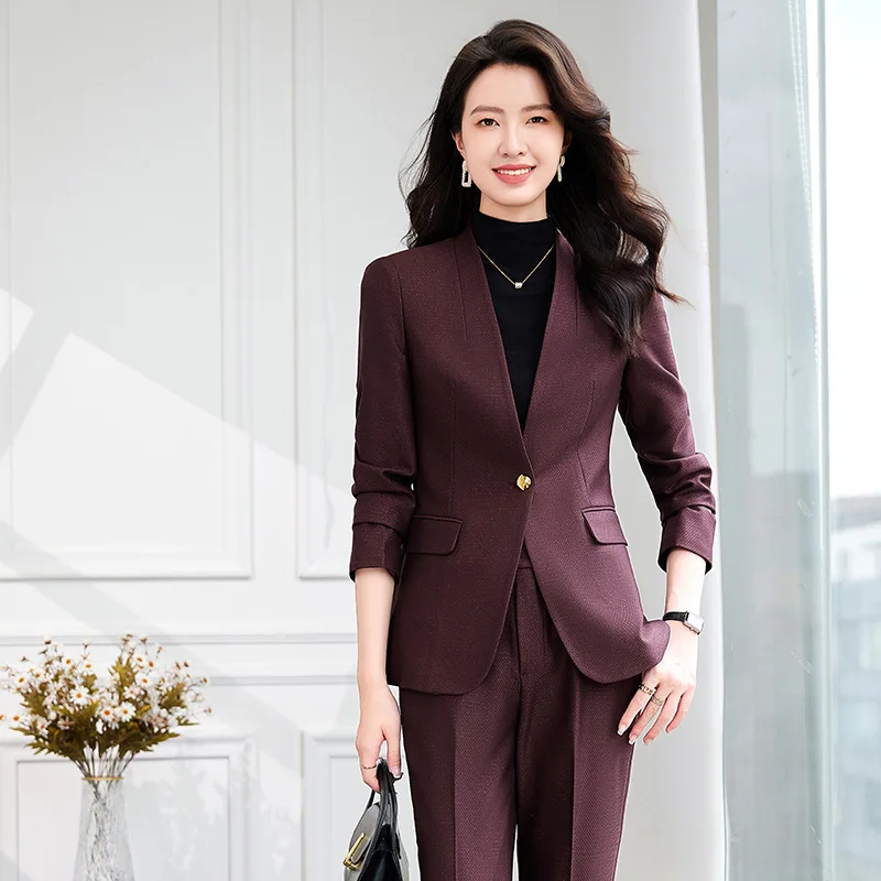 Green High Sense Business Suit Women's Autumn New Fashion Temperament Commute Goddess Temperament Small Suit Tailored Suit Forma