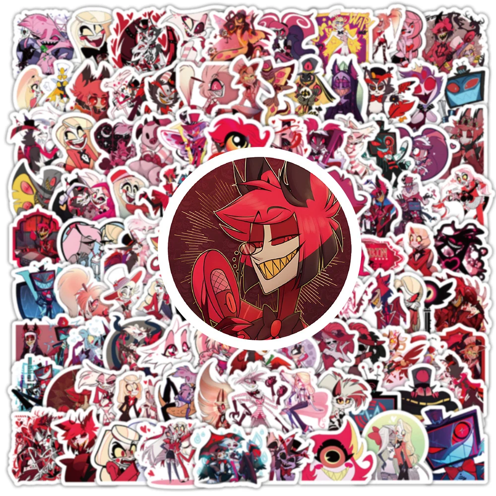 10/30/50/100pcs Cartoon Helluva Boss Stickers Hazbin Hotel decalcomanie Cool Graffiti valigia Laptop Notebook impermeabile adesivo fai da te