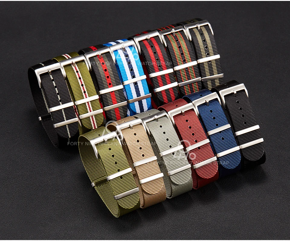 2026 Bestseller NATO-Uhrenarmband 20mm 22mm Luxuriöses Gewebtes Nylon-Uhrenarmband für Mido Longines Omega – Detail 2