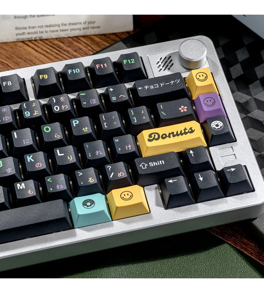 Sublimation magnetic axis Customization Original Adaptation Wooting/MaiCong and other blueberry donuts Keyboard keycaps PBT
