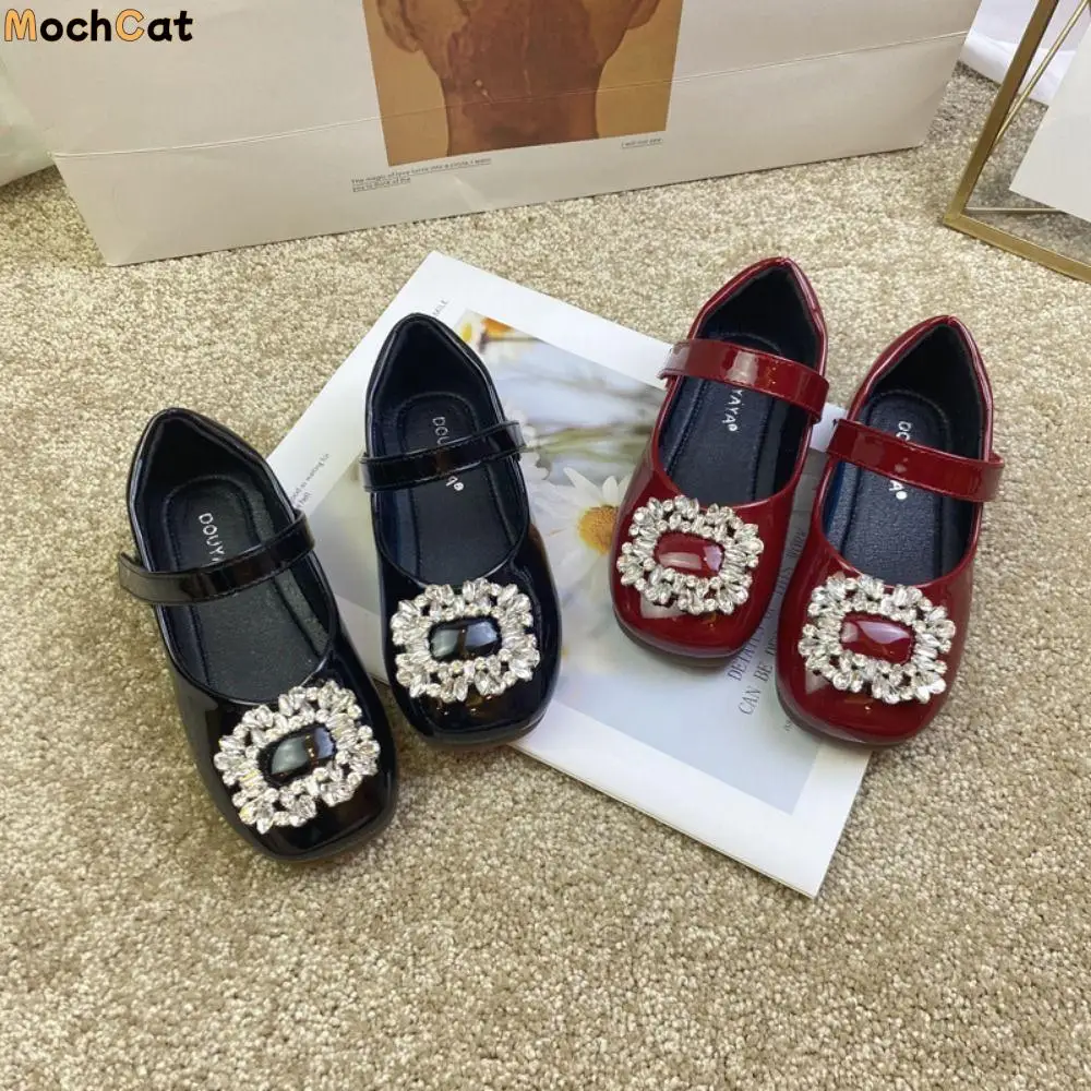 

Детская кожаная обувь из искусственной кожи, легкая детская обувь на мягкой подошве, туфли Мэри Джейн без шнуровки, стильная обувь принцессы для девочек