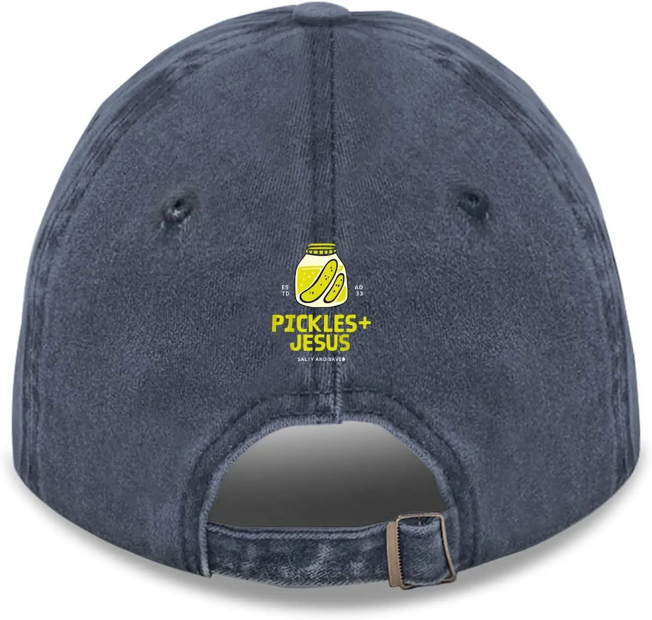 تم إنتاجه في المخللات الأمريكية يسوع قبعات مملحة ومحفوظة من القطن المغسول 3 قبعات بيسبول قبعة قابلة للتعديل