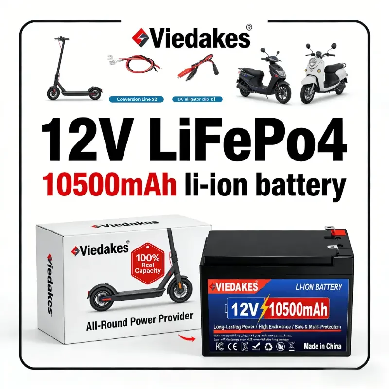 

Аккумулятор LiFePO4 12В 10.5Ач с зарядным устройством и встроенной BMS для лодок, эхолотов, освещения. Литиевая батарея 12В. ✅