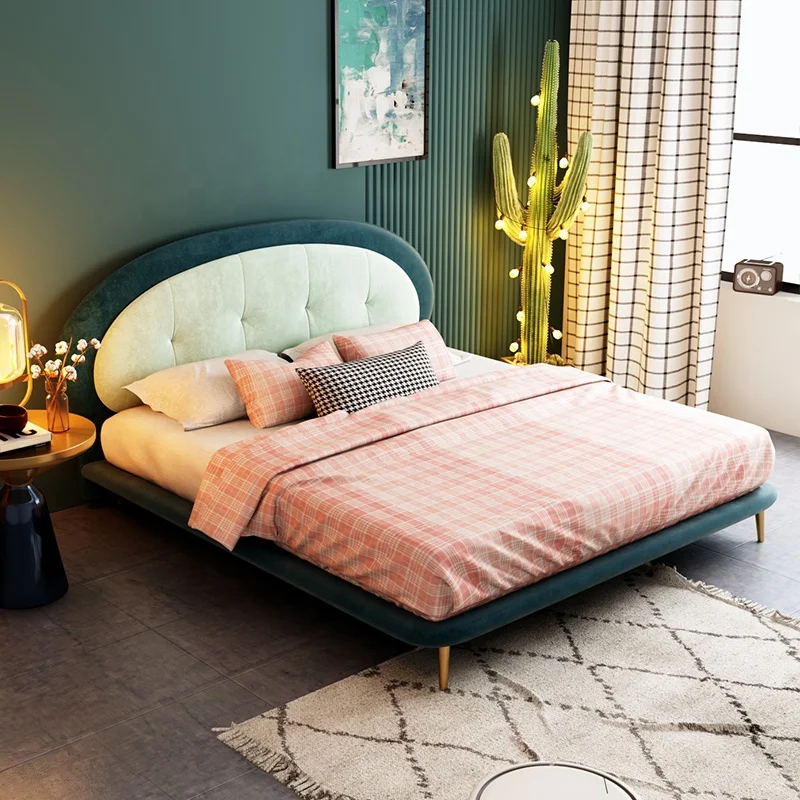 

for Queen Size Bedroom Furniture Contemporary Upholstered Velvet Super King Double Beds