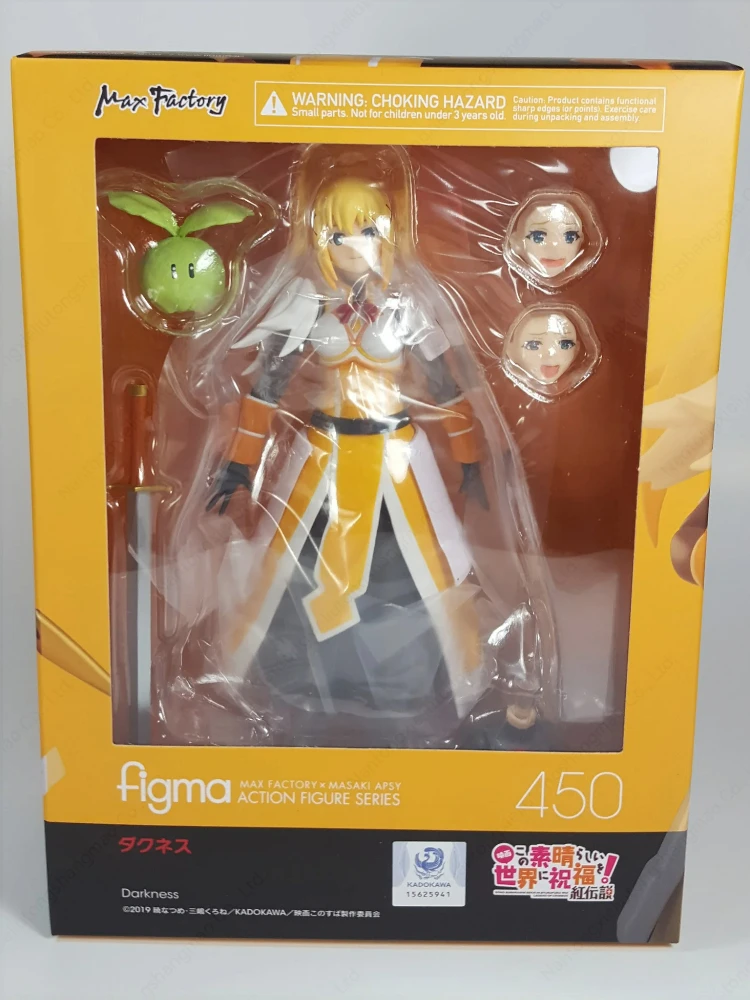Reedición Original Figma 450 oscuridad KonoSuba Kono Subarashii Sekai Ni Syukufuku Wo 3 leyenda de carmesí en Stock juguete de acción de Anime
