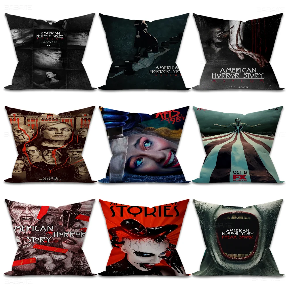 American Horror Story Movie Office Cushion Pillowcase Car Cushion Cover45X45CM Lumbar Pillowcase Sofa Pillowcover