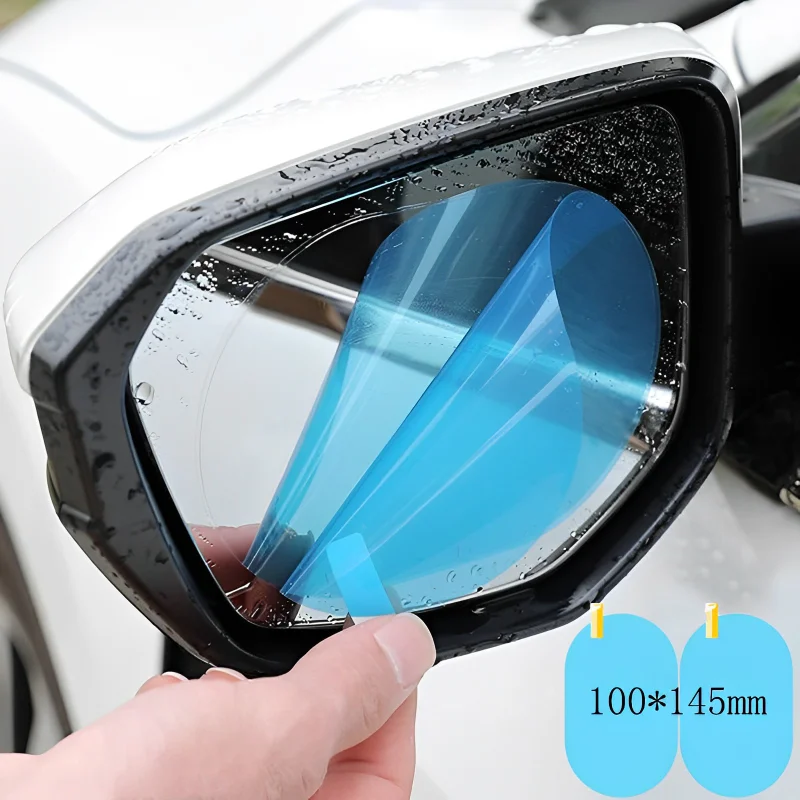 2Pcs Car Sticker Rainproof Film for Car Rearview Mirror Car Rearview Mirror Rain Film Clear Sight In Rainy Days Car Film