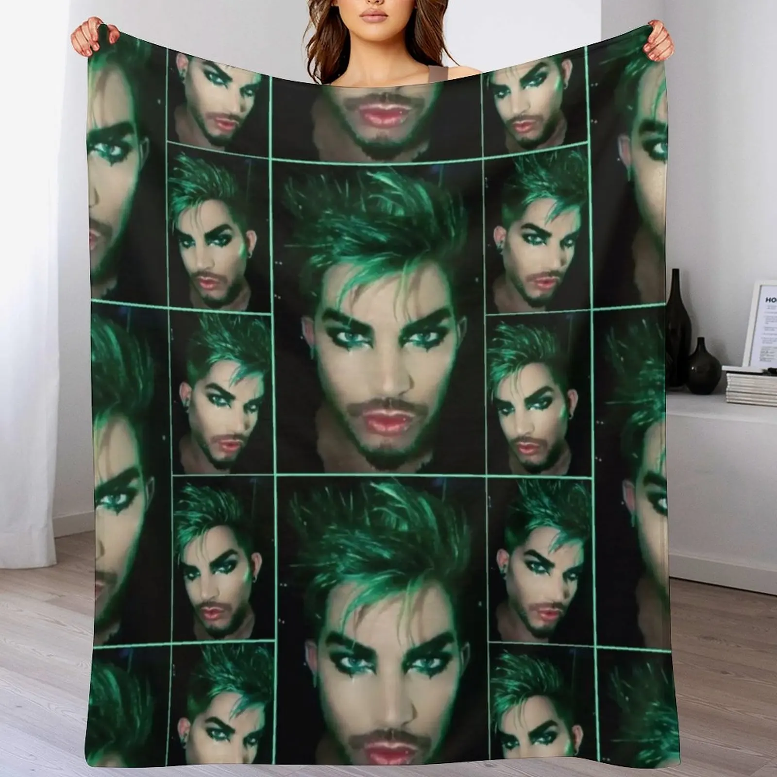 

Gorgeous in green Adam Lambert Throw Blanket For Baby Furrys Blankets