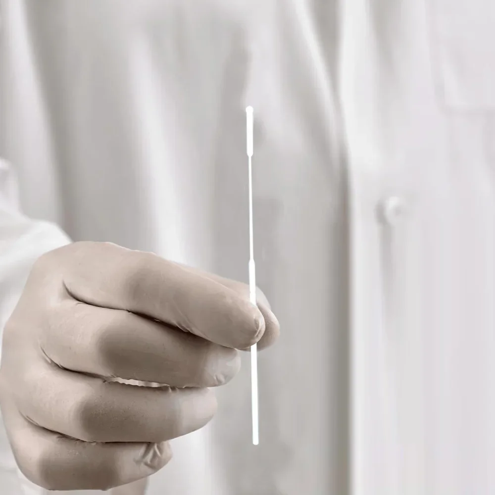 

100 шт. одноразовые флокированные ватные носовые тампоны, тампон для сбора образцов, нософарингеальный тампон для полости рта, лабораторный тампон для полости рта