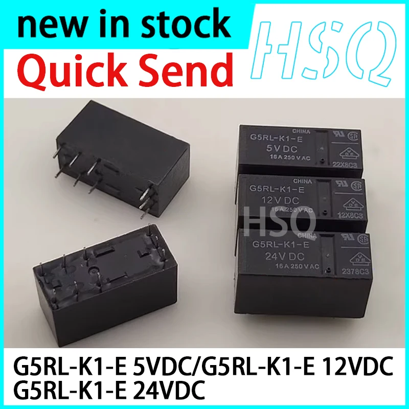 1PCS New G5RL-K1-E 5VDC 12VDC 24VDC 8-pin 16A Relay