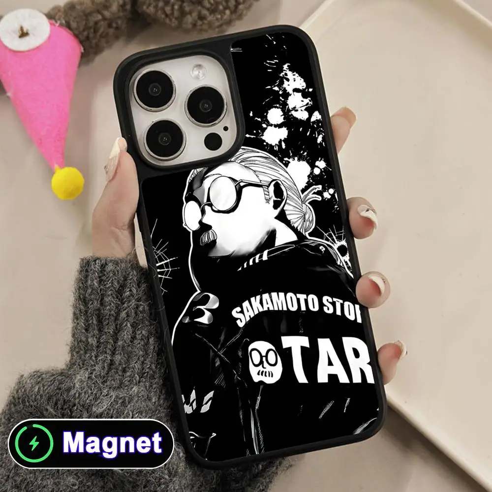 

Sakamoto Days Taro Phone Case for iPhone 17 16 15 14 13 12 11 Air Pro Max Plus Matte Surface Magnet Cover