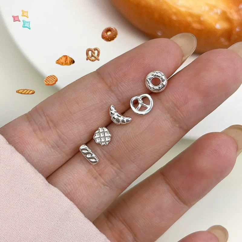 

Женские серьги из стерлингового серебра 925 пробы, французский хлеб, европейские и американские модные украшения, аксессуары для вечеринок