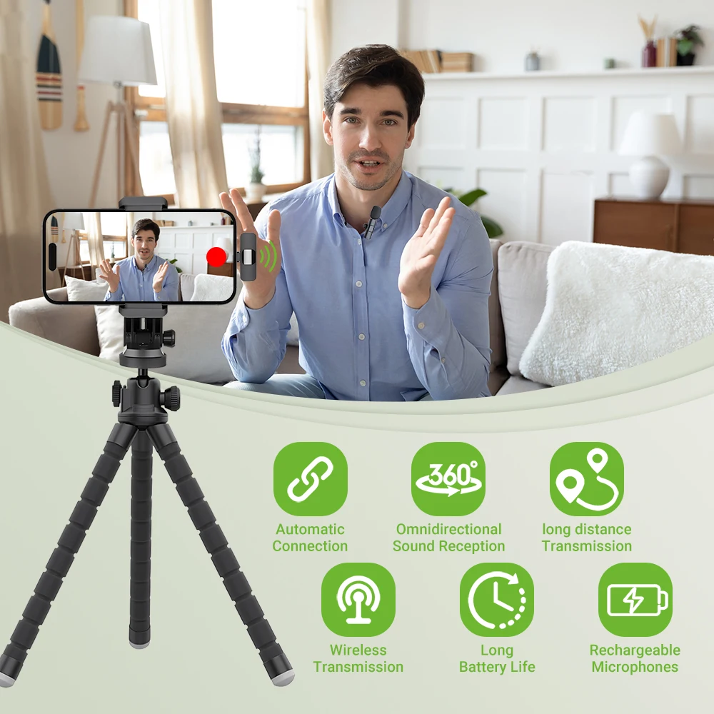 2.4G Wireless Lavalier Microphone 4