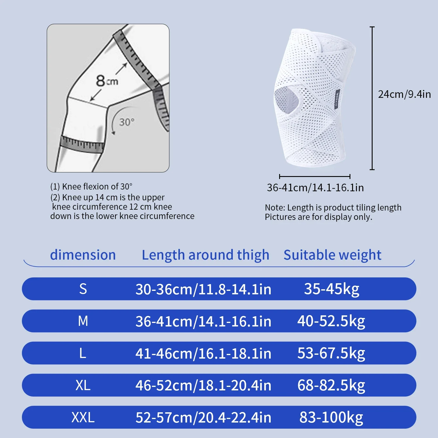 야외 스포츠 무릎 보호대 여름용 얇은 남녀 공용 농구, 러닝, 하이킹 및 기타 일상 스포츠 무릎 커버