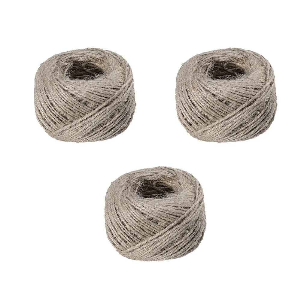 

3Pcs 2mm Colored Hemp Rope Natural Coffee Orange Durable Flexible for Gardening Crafts DIY Scrapbooking Decoration