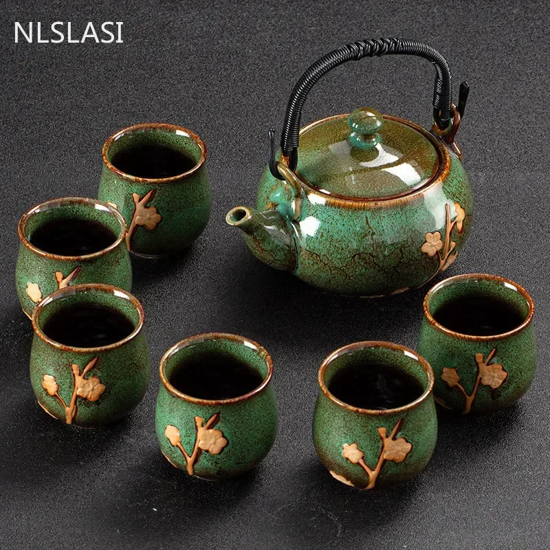 7 pcs/set Exquisite ceramic Tea sets Handmade kettles tea cups porcelain teapot chinese teaware drinkware tea ceremony set