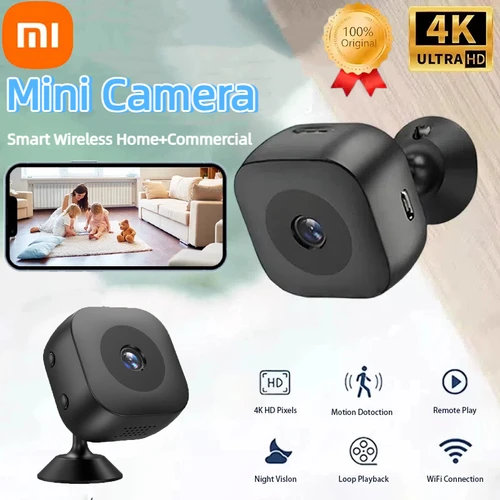 Xiaomi 4k Mini cámara portátil de detección móvil videocámara inteligente vigilancia del hogar cámara de monitoreo remoto de seguridad