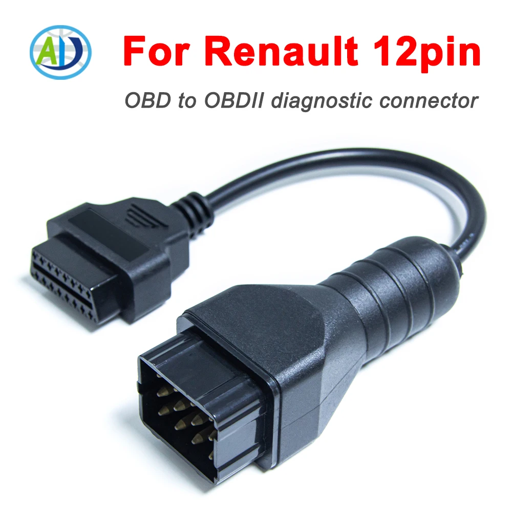 

Диагностический разъем OBDII для Renault 12-контактный на 16-контактный кабель-адаптер OBD 12-контактный автомобильный диагностический разъем OBD2 для Renault