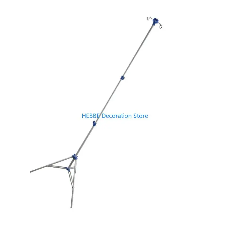 B0KC Stand Foldable Heights 27 82 Inches Nonslip Base With Storage Net Delicate Mobile Solution For Clinical Facilities