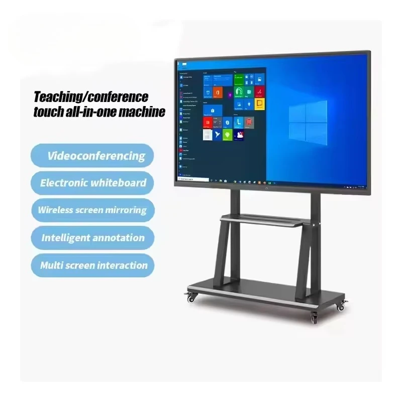 Customize 55 Inch 4K Smart Board Flat Panel Display 40 Point Touch Screen Smart Interactive Board Whiteboard for Classroom