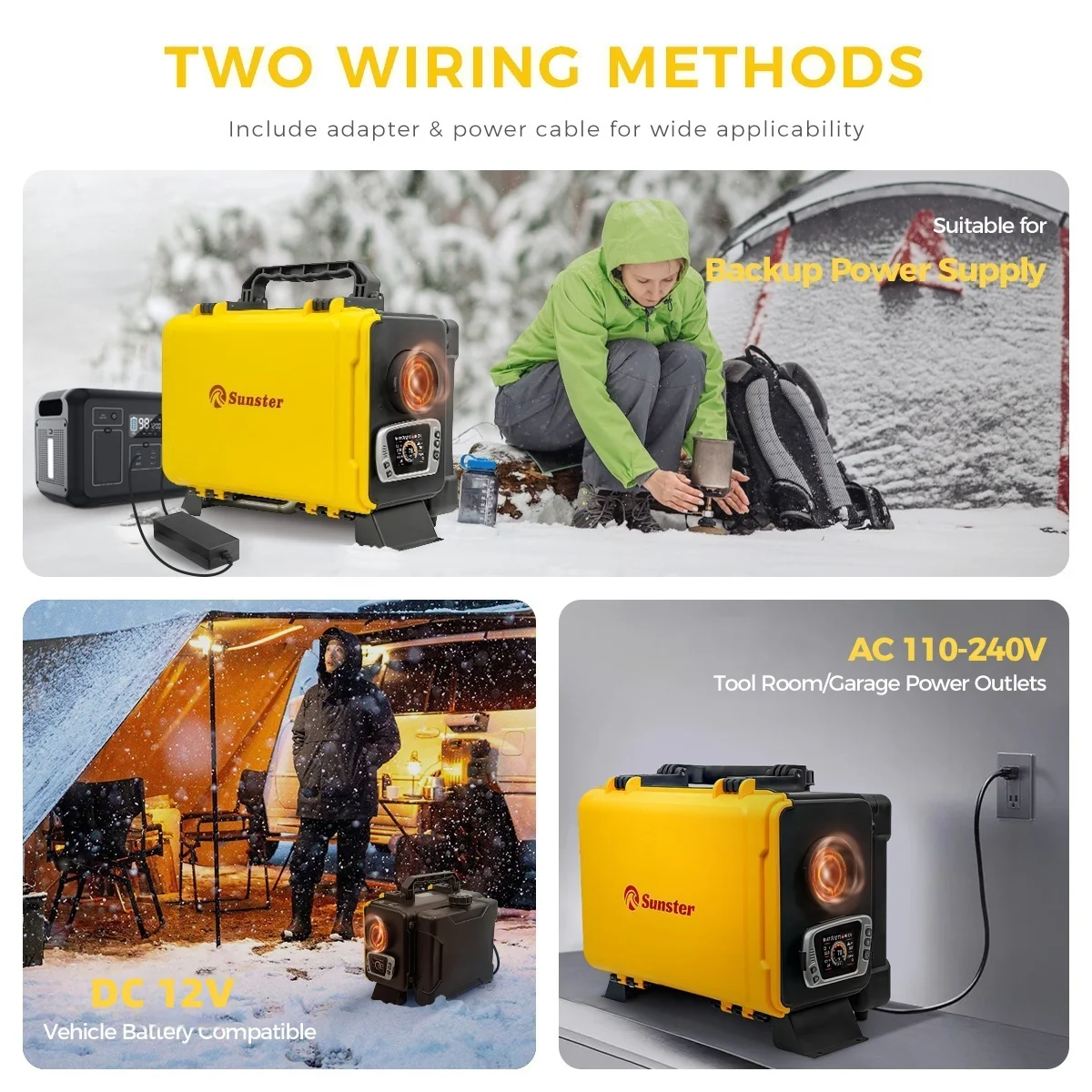 8KW 12 فولت 110-240 فولت المحمولة الديزل مسخن الهواء مع بلوتوث APP و LCD وقوف السيارات سخان الليل لسيارة RV خيمة تخييم المرآب المنزل