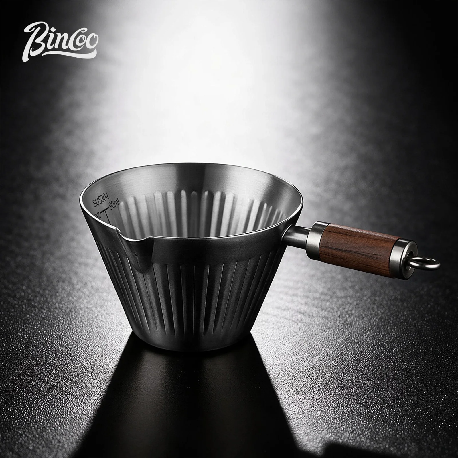 Bincoo 304 Stainless Steel Espresso Measuring Cup – Drip Tray Receiver with Scale, Coffee Machine Extraction Cup view 2