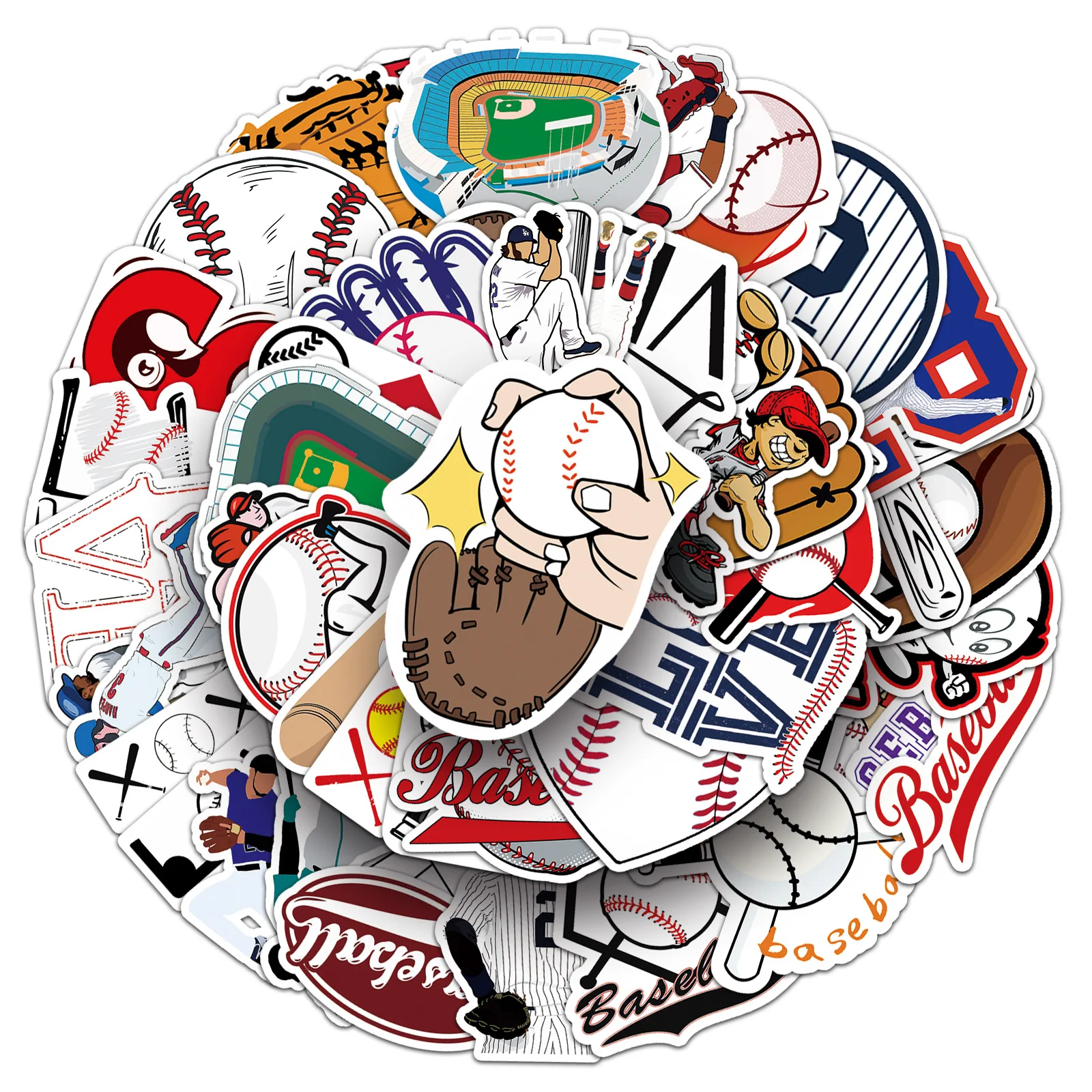 10/50PCS Criativo Cartoon Sports Baseball Notebook Bagagem Mão Conta Decoração Guitar Phone Waterproof Adesivos Atacado