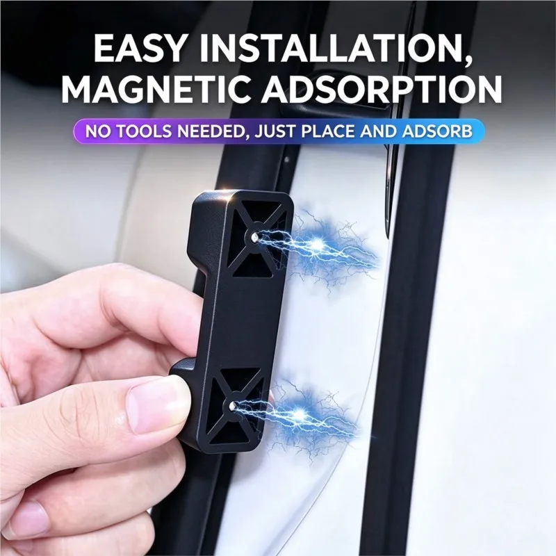 For Land Rover Range Rover Evoque Velar Defender Discovery Liquid Silicone Car Door Latch Buff N52 Magnetic Door Lock Shock Pad