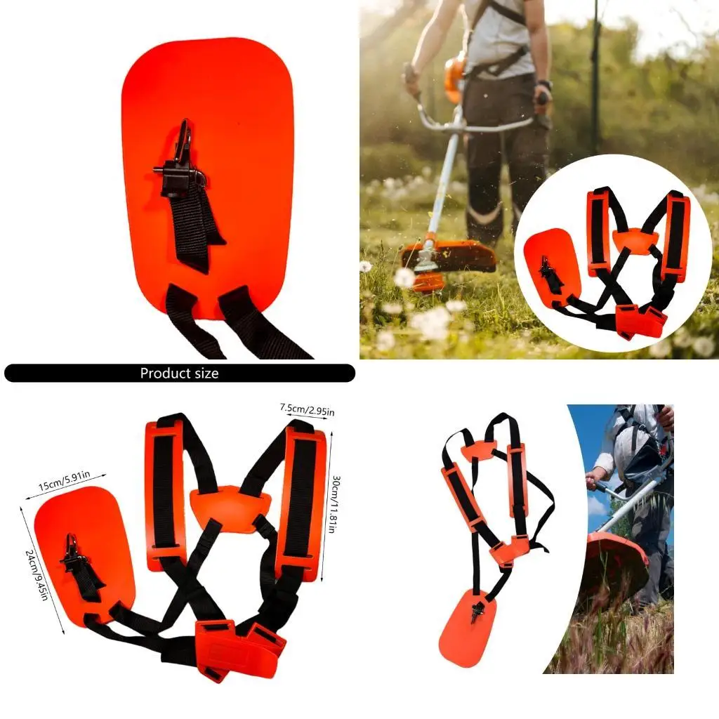 

652F Heavy Duty Double Shoulder Harness Suitable With Trimmers Garden Tool Enhanced Weight Distribution Brush Cutter Harness