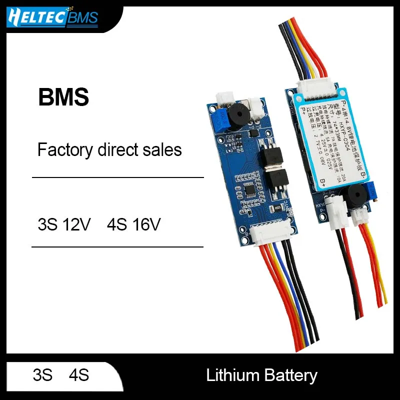 Heltec 3S 4S 7A 12V 16V Защитная плата 3,7 V 18650 литиевая батарея с контролем температуры
