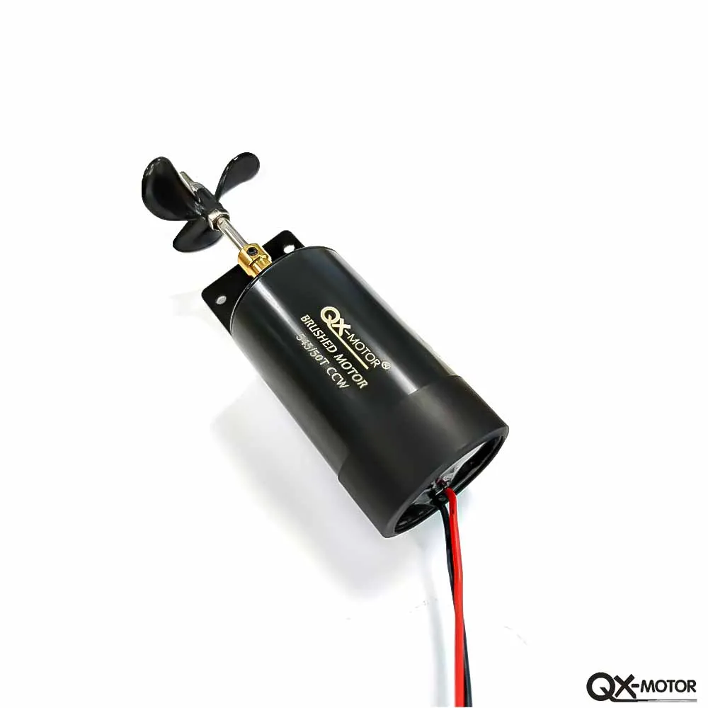 Propulsor submarino QX-MOTOR 545-50T - Motor de cepillo de 12-16 V para modelos de barcos no tripulados RC