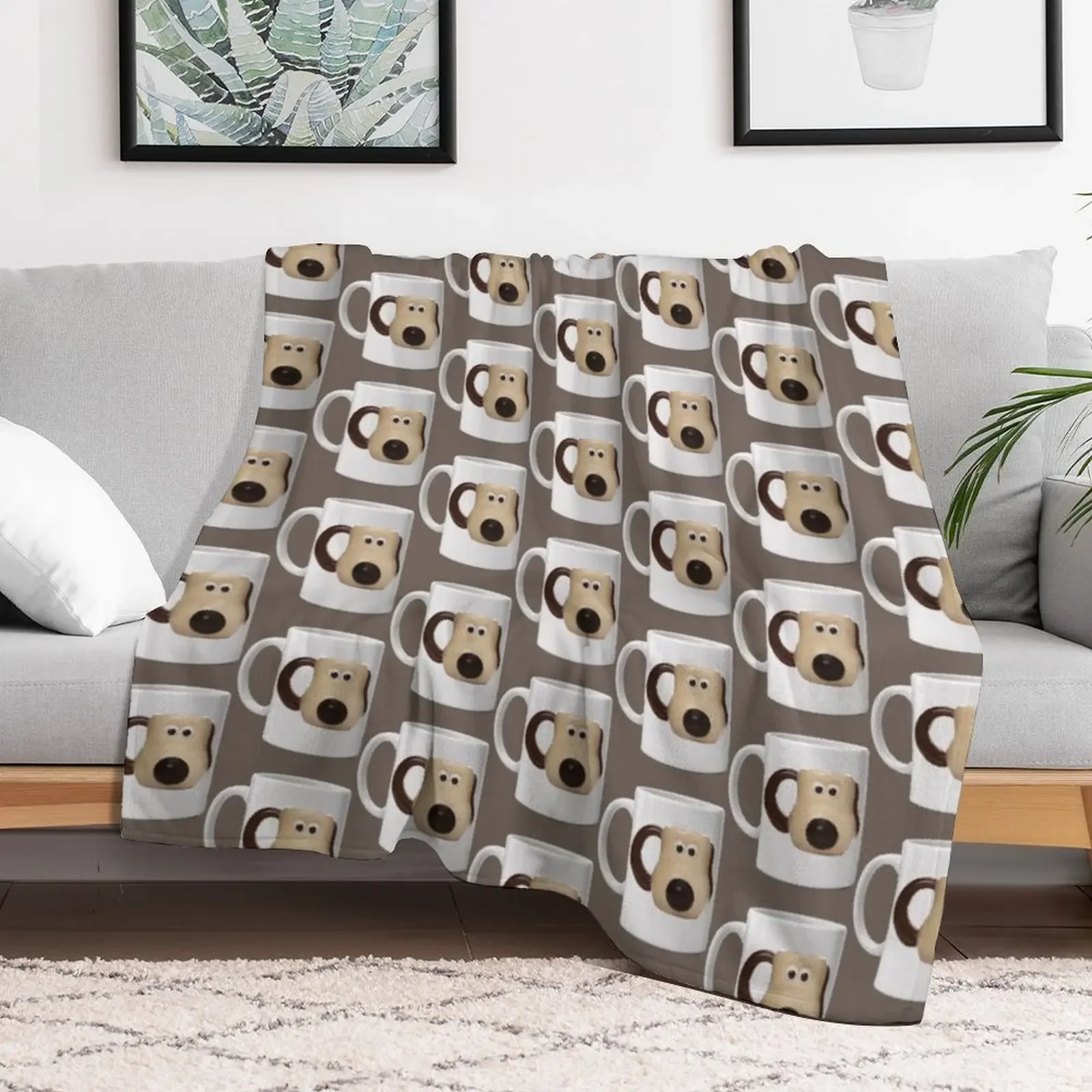 Gromit mug mug Throw Blanket Bed linens Cute Plaid For Sofa Thin Blankets