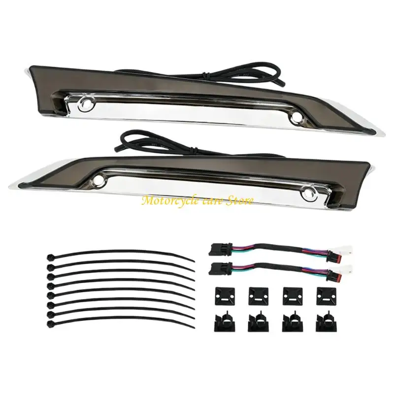 U75F Motorcycle Windshield Garnish with Cable Ties & Mounting Clips for 2014-2023