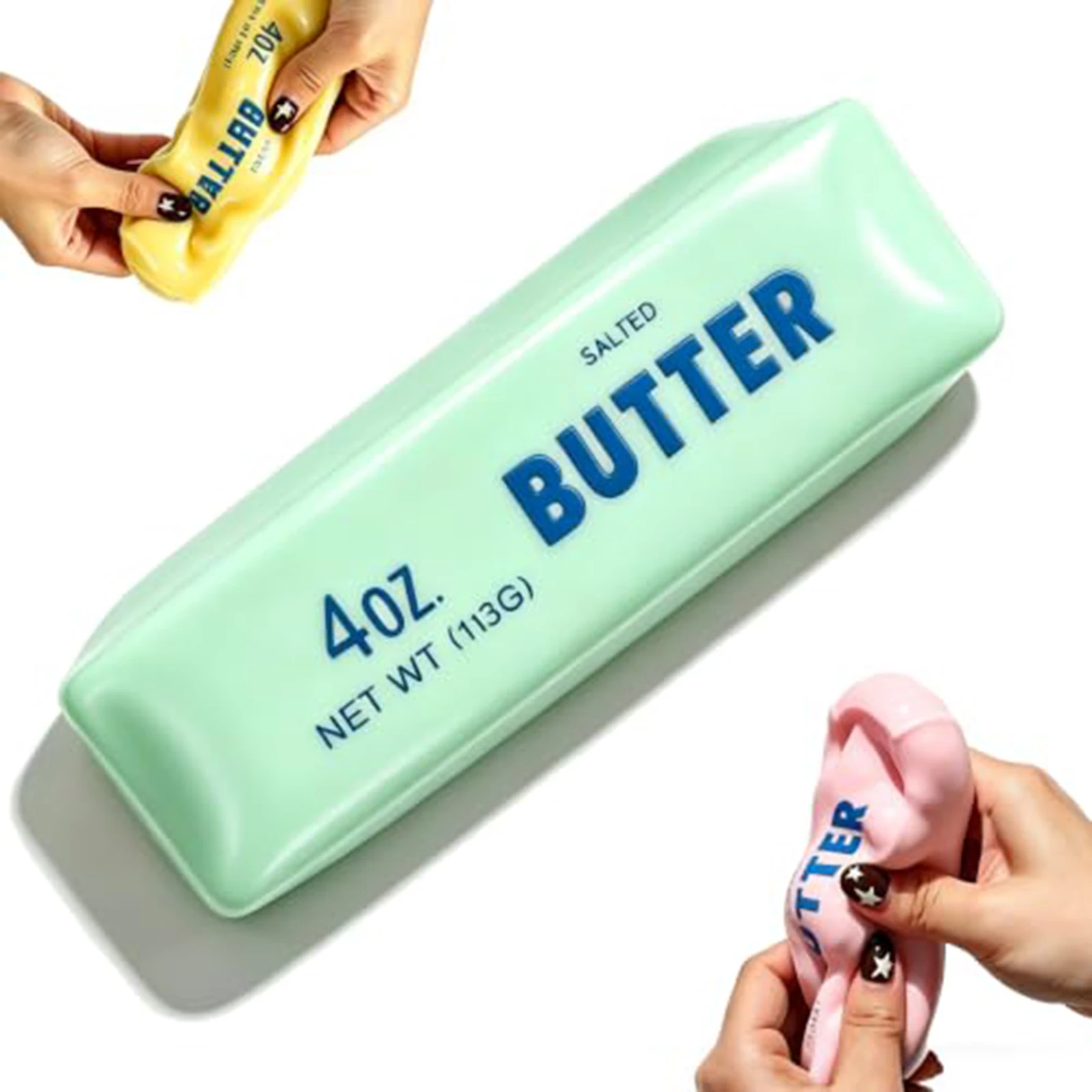 Crunchy Butter Stick Squishy Stress Ball Fidget Toy ASMR Anti Stress Toys Slow Rising for Kids Adults Teens Anxiety Relieve Gift