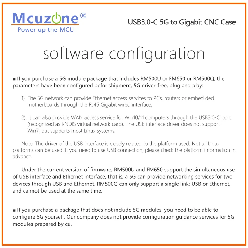 (model:MR5110C)USB3.0-C 5G to Gigabit Ethernet,CNC Case, driver free, X86, R5S,RM500U RM500Q FM650, Ubuntu, Mac OS