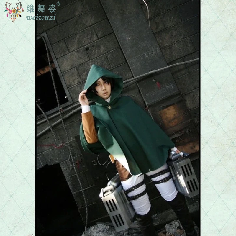 Cape à capuche japonaise pour Halloween, Costume de Cosplay du Corps de Scout, châle vert, Costume pour hommes et femmes, Cape d'attaque des titans