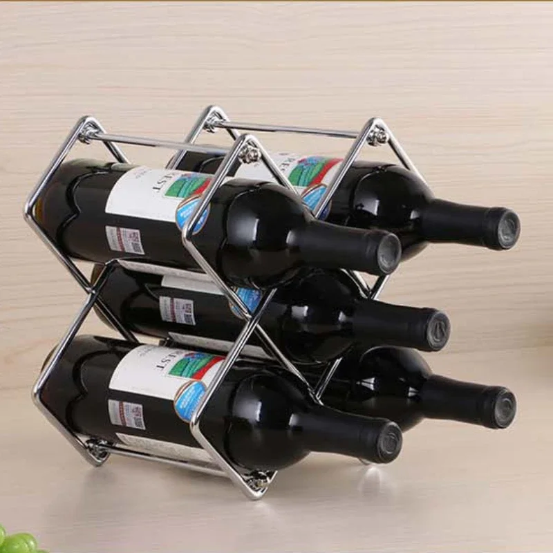 Support for Wine Display Home Bar Accessories Bottle Locker Wine Bottles Storage Rack Holder Showcase Shelf Stand Holders Iron