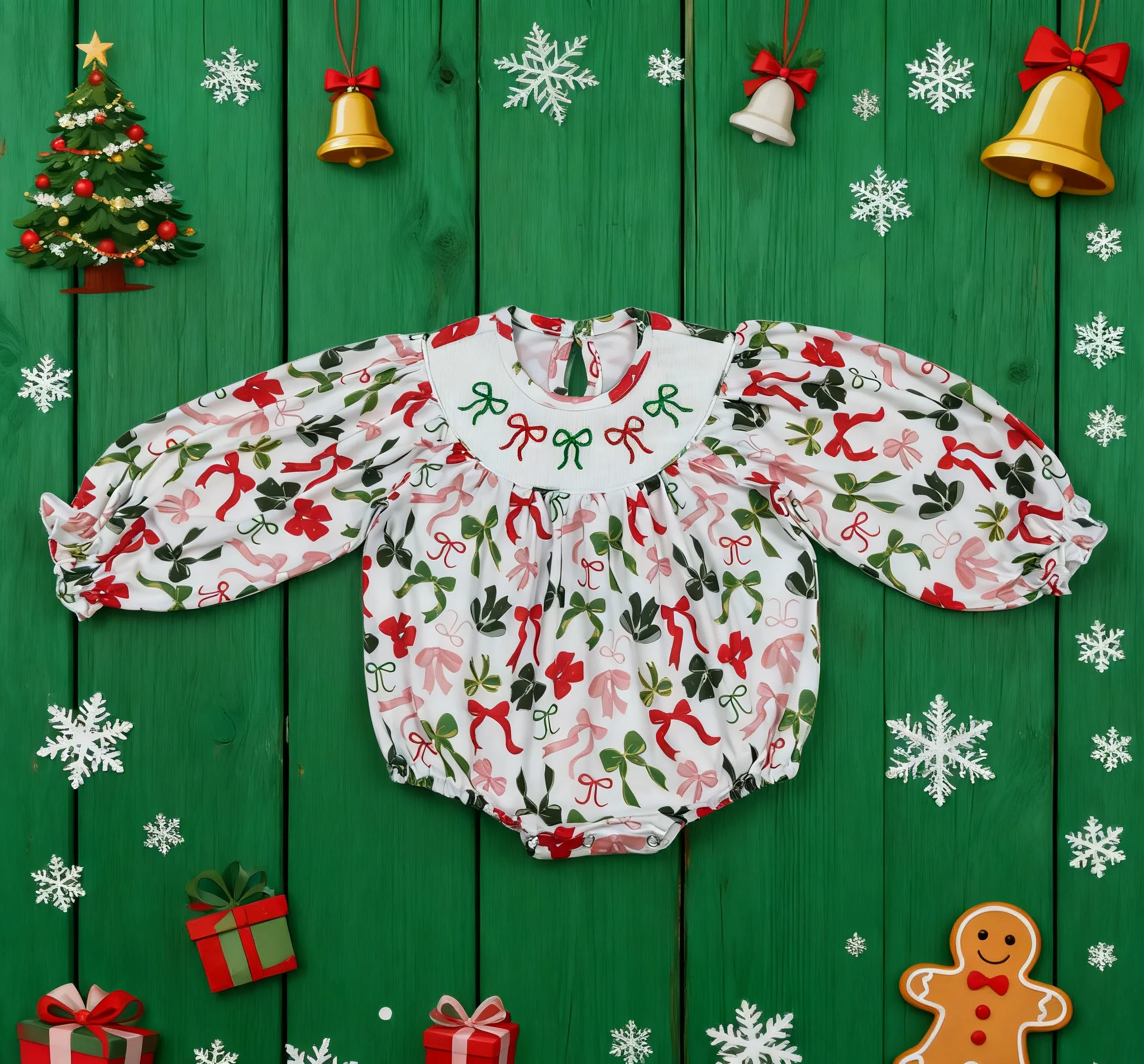 

Z901-18 LR2185 Комбинезон для маленьких мальчиков с пузырьками, детский цельный комбинезон для новорожденных, рождественская одежда для малышей