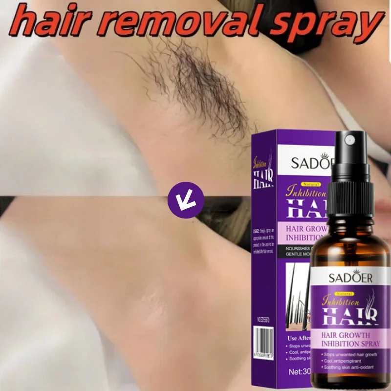 2 Minutes Painless Fast Hair Removal Spray Hair Growth Inhibitor Arm Armpit Leg Permanent Depilatory for Men Women Repair Care