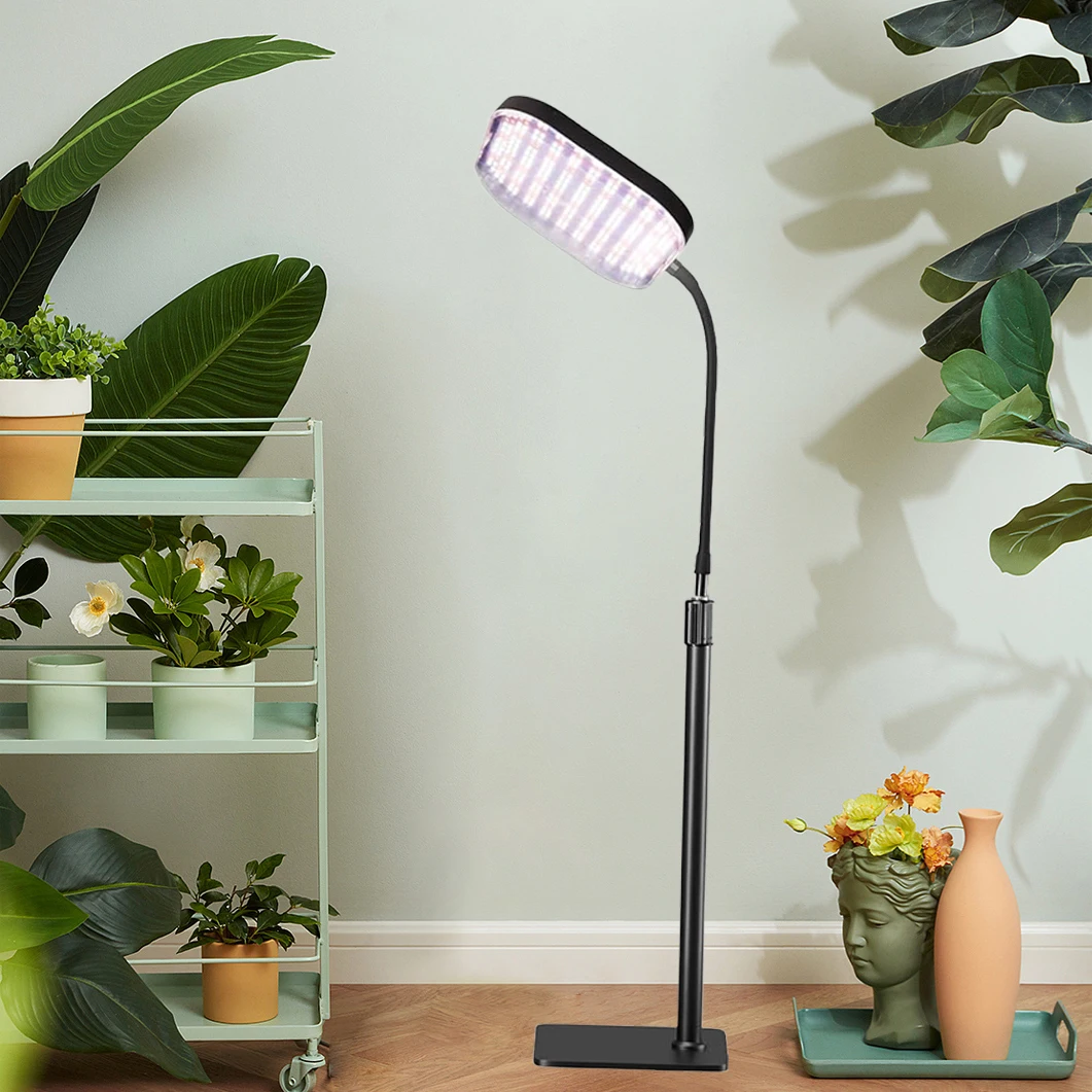 

Освещение для выращивания растений Полный спектр напольная лампа для выращивания растений Большие растения Автоматическое включение/выключение Таймер 5 уровней регулировки яркости Регулируемая высота