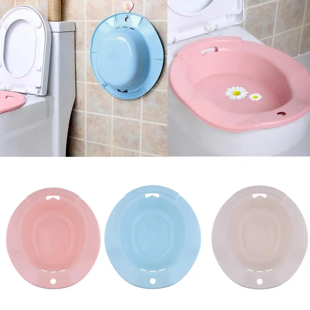 حوض استحمام Sitz مصنوع من مادة بلاستيكية، مقعد مريح للحمام للبواسير والرعاية بعد الولادة #1