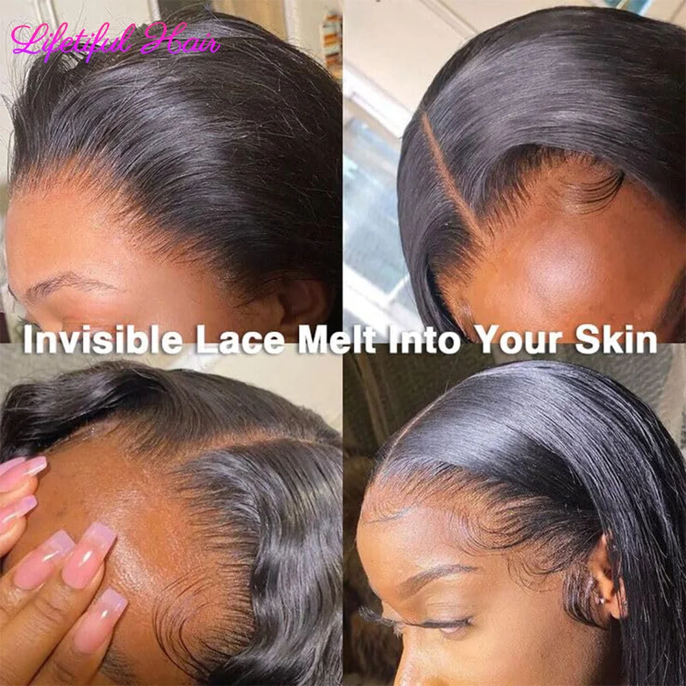 Real HD Lace Closure 4x4 5x5Transparent 6x6 Straight Pre Plucked Swiss Transparent Lace180% Density Human Hair 100% Human Hair