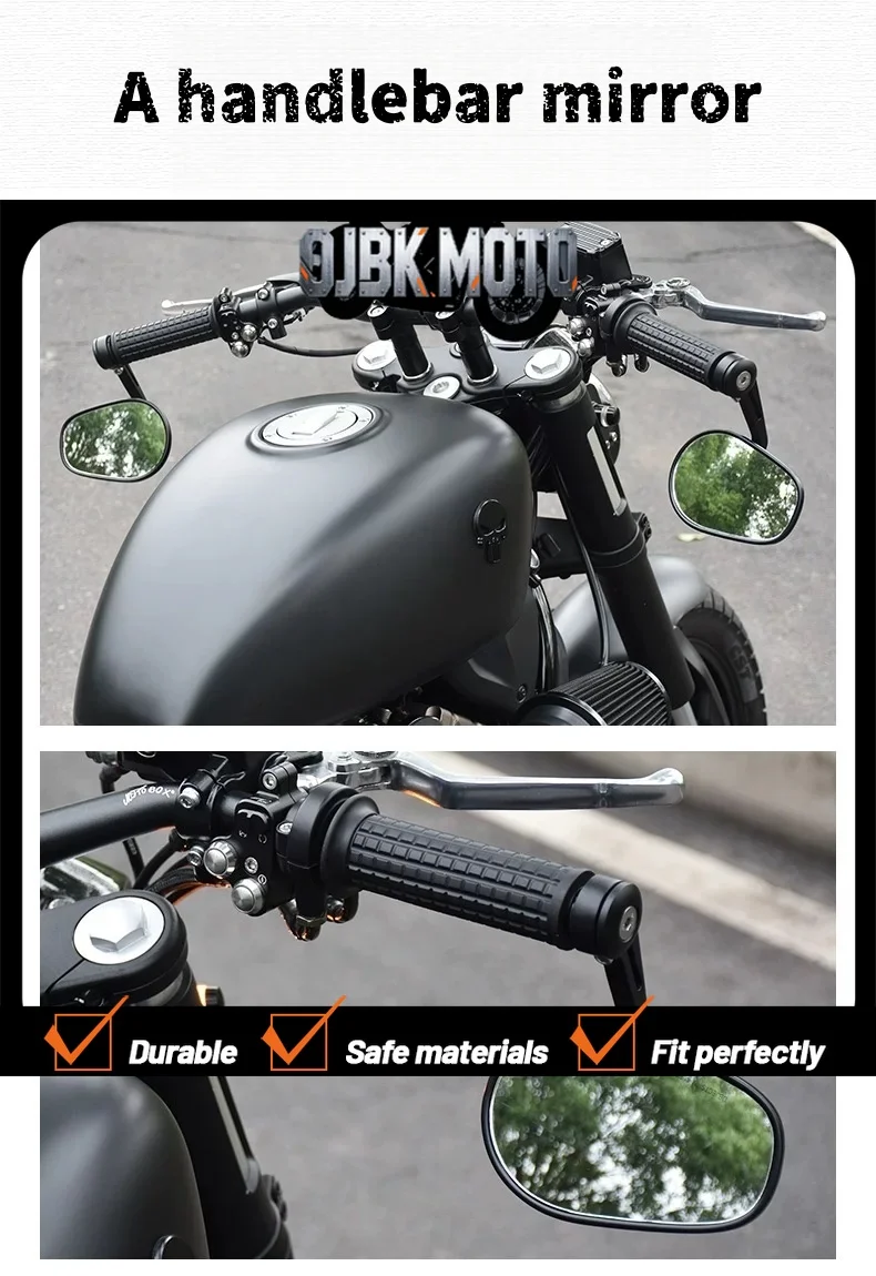【Perfect fit】For Benda Napoleonbob 450 retrofit retro handlebar rearview mirror handlebar reflector